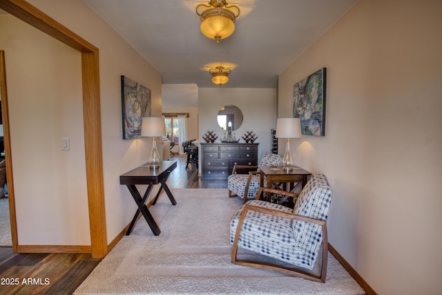1420 S Haystack Rd, Taylor, AZ 85939 - hallway with wood finished floors and baseboards
