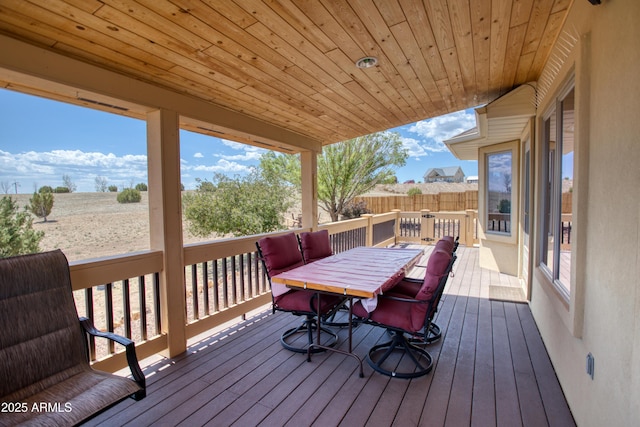 1420 S Haystack Rd, Taylor, AZ 85939 - wooden deck featuring outdoor dining area