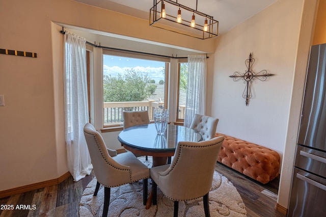 1420 S Haystack Rd, Taylor, AZ 85939 - dining room with wood finished floors and baseboards