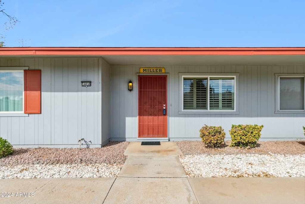 view of doorway to property