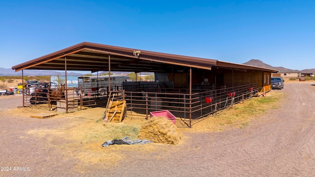 view of horse barn