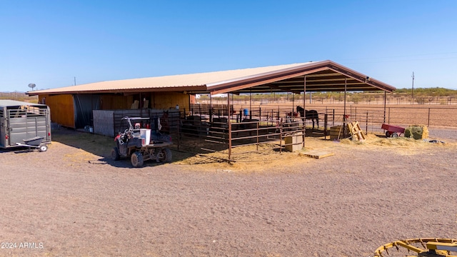 view of horse barn