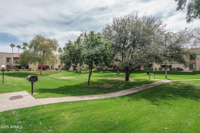 surrounding community featuring a lawn