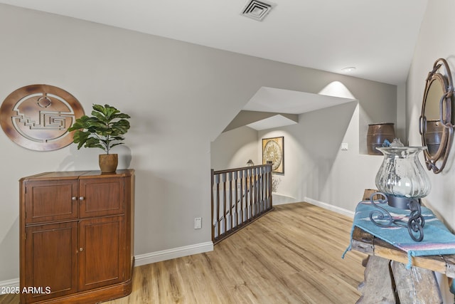 interior space featuring light wood-type flooring