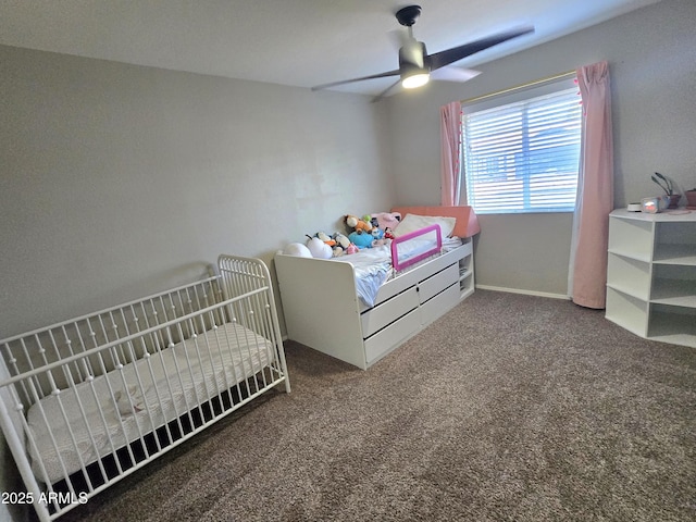 3722 E Glade Ave, Mesa, AZ 85206 - carpeted bedroom with ceiling fan and baseboards