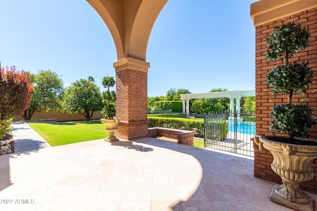 view of patio / terrace featuring a fenced backyard