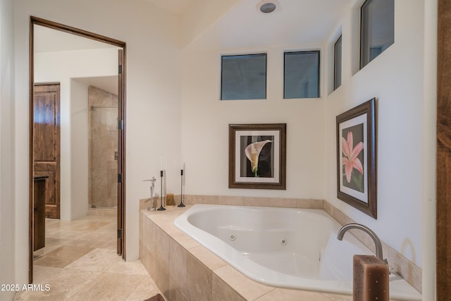 9216 E Sky Line Dr, Scottsdale, AZ 85262 - bathroom with a whirlpool tub and a stall shower