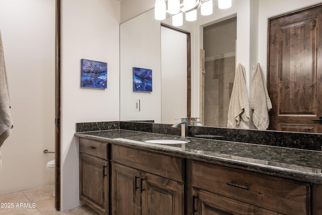 9216 E Sky Line Dr, Scottsdale, AZ 85262 - bathroom featuring vanity, toilet, and tile patterned floors