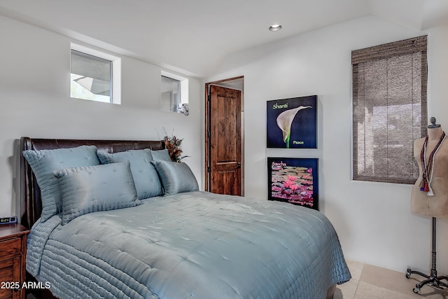 9216 E Sky Line Dr, Scottsdale, AZ 85262 - bedroom featuring lofted ceiling and recessed lighting