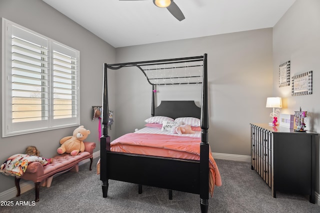 5415 E Chaparosa Way, Cave Creek, AZ 85331 - bedroom featuring carpet flooring, baseboards, and a ceiling fan