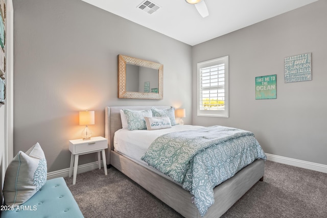 5415 E Chaparosa Way, Cave Creek, AZ 85331 - carpeted bedroom featuring baseboards and a ceiling fan