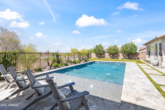 5415 E Chaparosa Way, Cave Creek, AZ 85331 - view of swimming pool featuring a fenced backyard and a patio