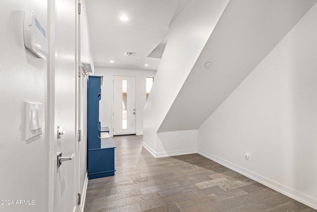 entryway featuring wood-type flooring