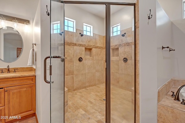1925 W Tanya Trl, Phoenix, AZ 85086 - bathroom with a shower stall, vanity, and a garden tub