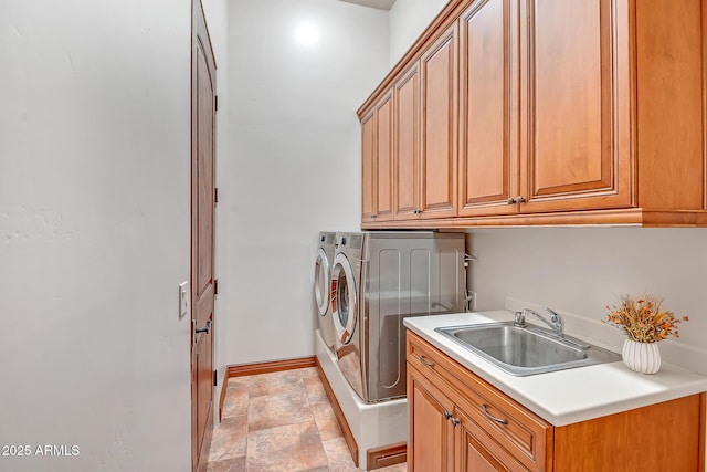 1925 W Tanya Trl, Phoenix, AZ 85086 - washroom with cabinet space, independent washer and dryer, and stone finish floors