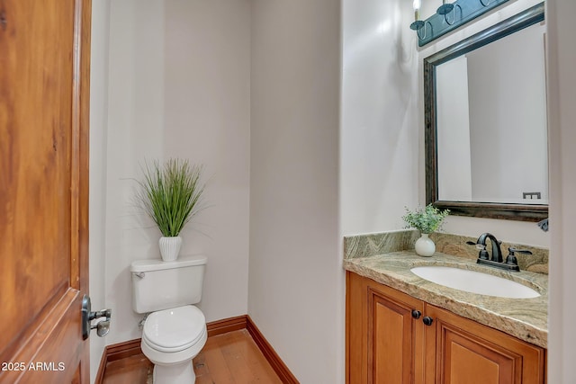 1925 W Tanya Trl, Phoenix, AZ 85086 - half bathroom with vanity and wood finished floors