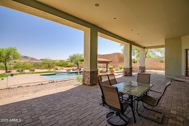1925 W Tanya Trl, Phoenix, AZ 85086 - fenced backyard featuring a patio area and an outdoor pool