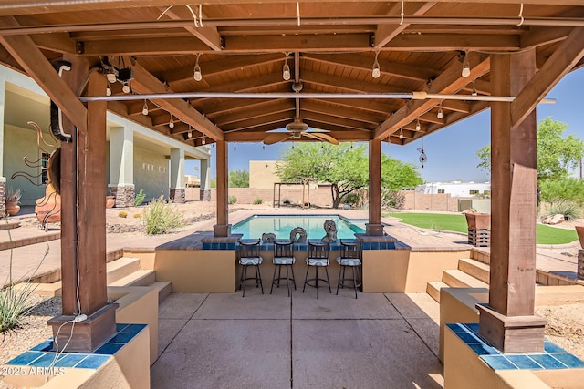 1925 W Tanya Trl, Phoenix, AZ 85086 - fenced backyard featuring a patio area and ceiling fan