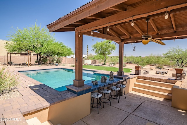 1925 W Tanya Trl, Phoenix, AZ 85086 - view of swimming pool featuring a fenced backyard and a patio