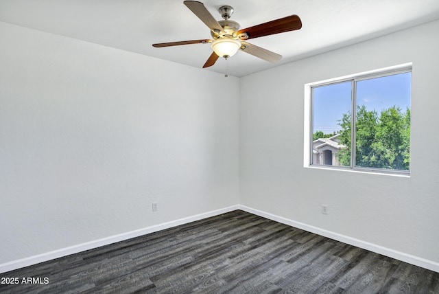 1003 E Princeton Ave, Gilbert, AZ 85234 - spare room featuring dark wood-style flooring and a ceiling fan