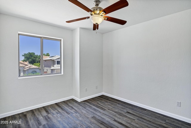 1003 E Princeton Ave, Gilbert, AZ 85234 - empty room featuring dark wood-style flooring and a ceiling fan