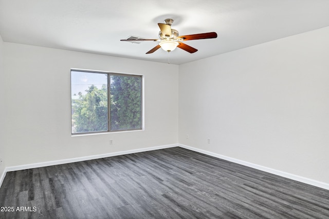 1003 E Princeton Ave, Gilbert, AZ 85234 - spare room featuring dark wood-style floors and ceiling fan