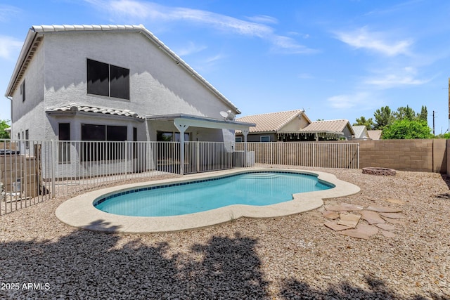 1003 E Princeton Ave, Gilbert, AZ 85234 - view of swimming pool featuring a fenced backyard and a patio