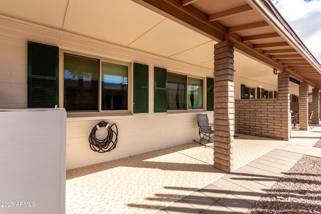 view of patio featuring covered porch