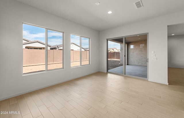 empty room featuring light wood-type flooring