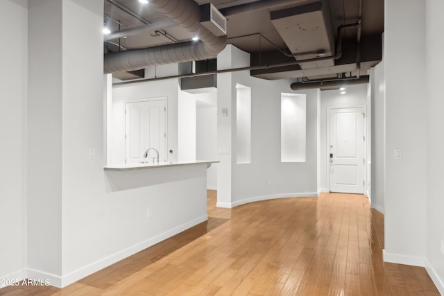 interior space featuring light wood-type flooring