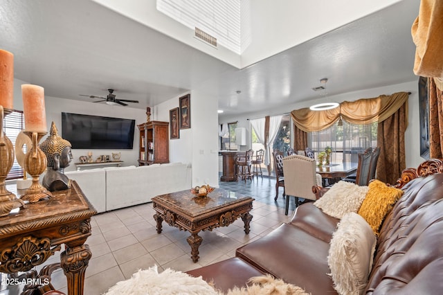 11383 W Pima St, Avondale, AZ 85323 - tiled living area with ceiling fan