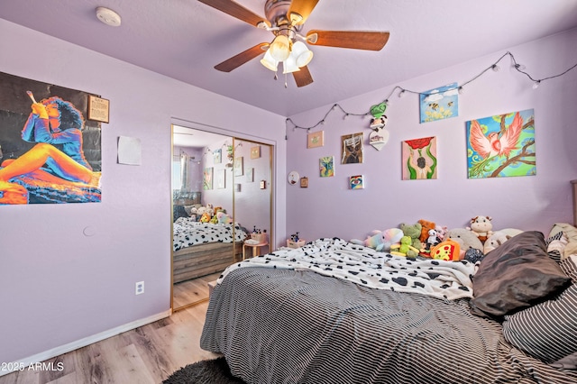 11383 W Pima St, Avondale, AZ 85323 - bedroom featuring wood finished floors and ceiling fan