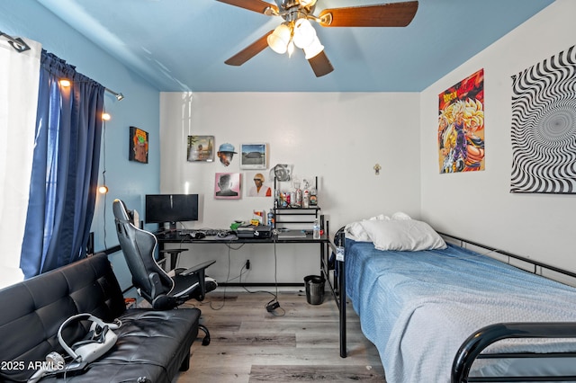 11383 W Pima St, Avondale, AZ 85323 - bedroom featuring wood finished floors, a desk, and ceiling fan