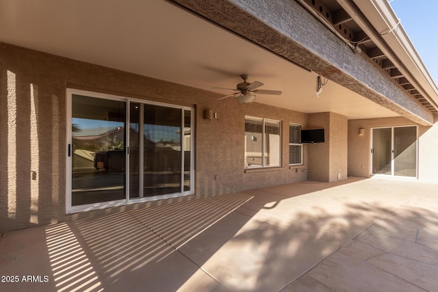 view of patio / terrace with ceiling fan