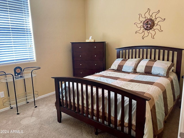 view of carpeted bedroom