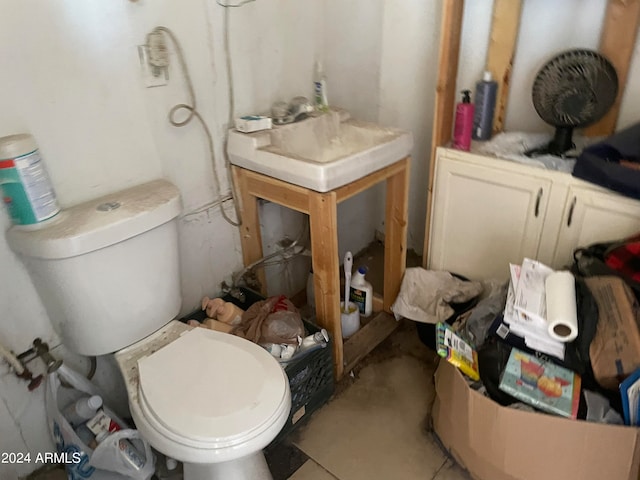 bathroom with sink and toilet