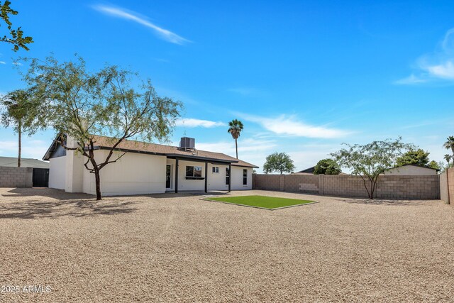 3614 W Danbury Dr, Glendale, AZ 85308 - rear view of property with a fenced backyard and a patio