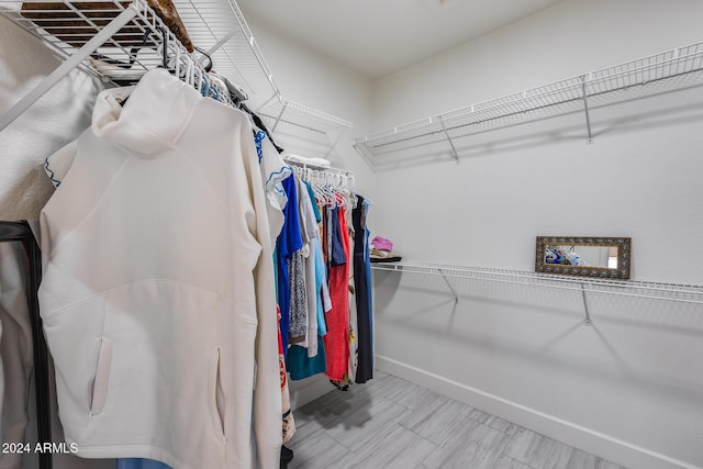 view of walk in closet