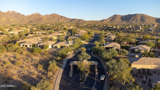 view of mountain feature featuring a residential view