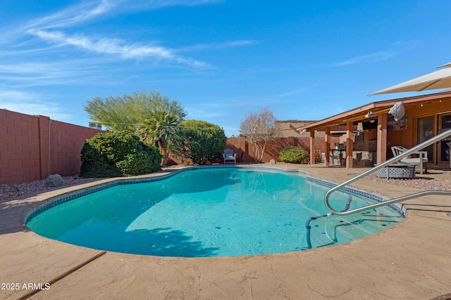 view of pool with a patio area