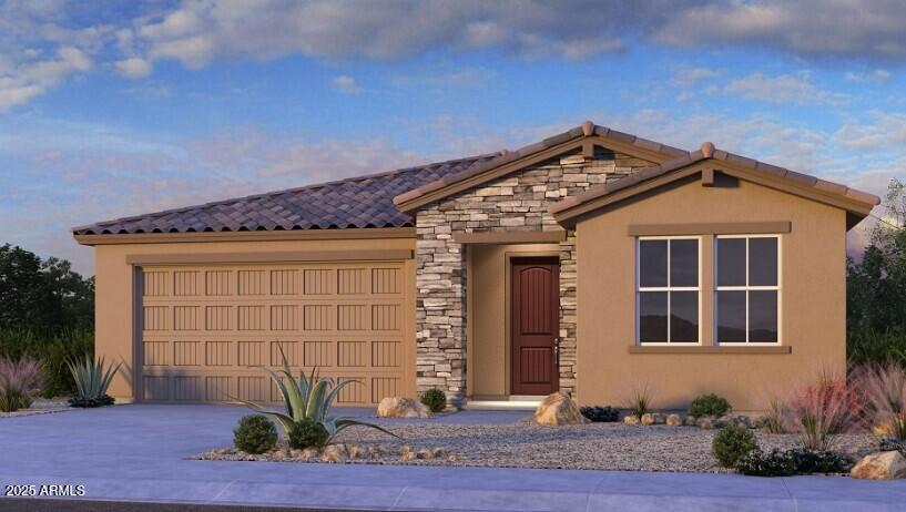 view of front of home featuring a garage