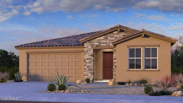 view of front of home featuring a garage