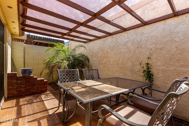 5208 S Deborah Dr, Tempe, AZ 85283 - view of patio / terrace featuring a pergola and outdoor dining space