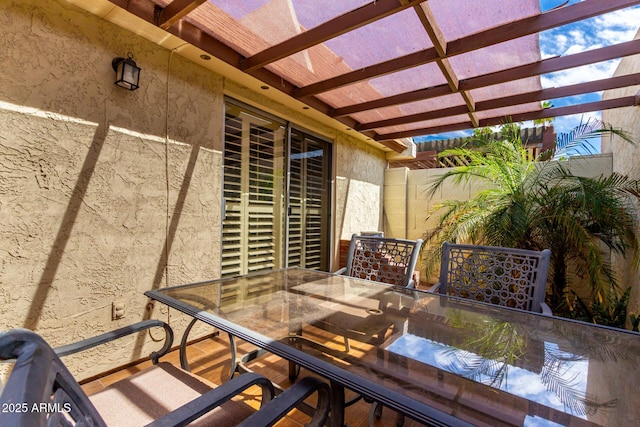 5208 S Deborah Dr, Tempe, AZ 85283 - view of patio with a pergola, fence, and outdoor dining area