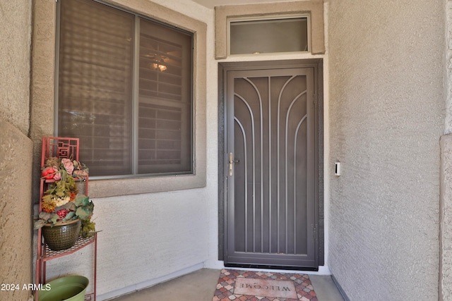 view of doorway to property