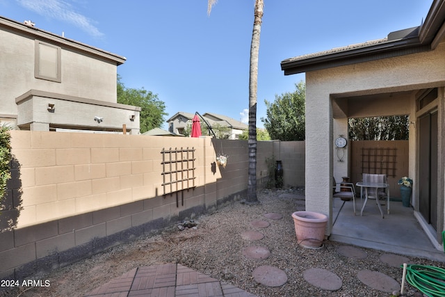 view of yard with a patio area