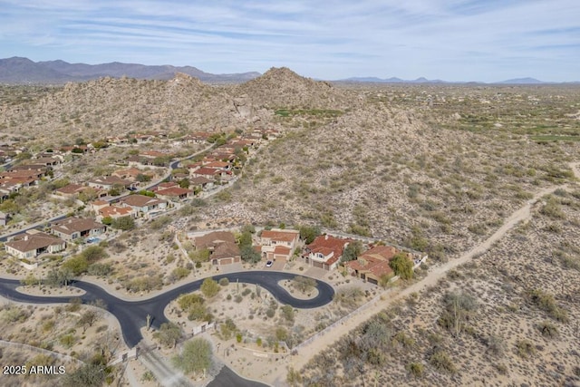 aerial view featuring a mountain view