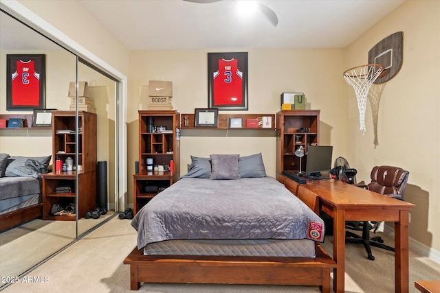 view of carpeted bedroom