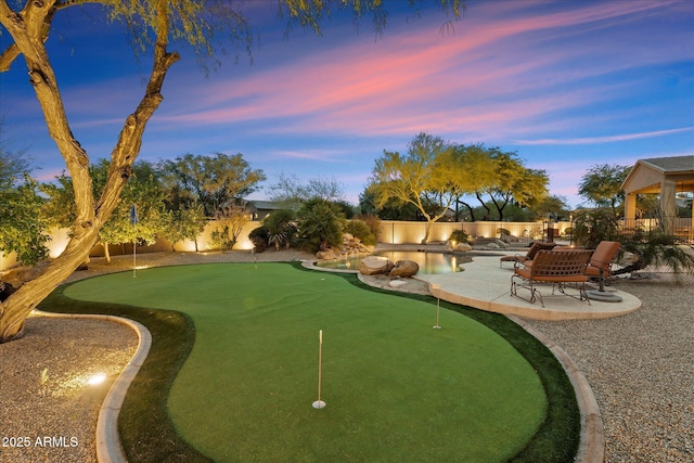 surrounding community featuring a patio area