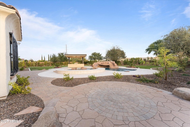 4547 S Banning Dr, Gilbert, AZ 85297 - view of yard featuring an outdoor pool and a patio